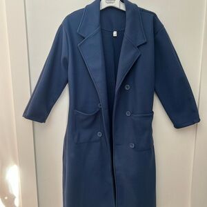 Navy Blue Women's Trench Coat